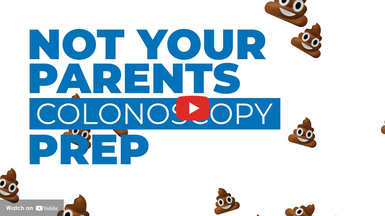 Graphic reading Not Your Parents Colonoscopy Prep
